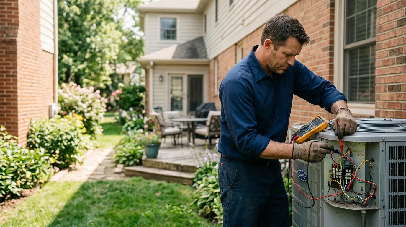 HVAC technician working near Beecher City, IL
